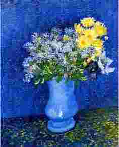 Vase with Lilacs, Daisies Anemones